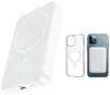Портативный аккумулятор MagSafe на 8000 mAh + Прозрачный силиконовый чехол для iPhone 13 Pro Clear Case MagSafe / Набор аксессуаров для смартфона
