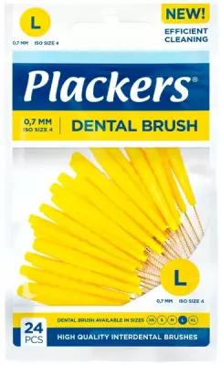 Межзубные ершики Plackers Dental Brush L, 0,7 мм. (24 шт.), желтые (из Финляндии)