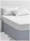 Наматрасник-чехол, непромокаемый с водонепроницаемой мембраной, на резинке, мягкий, на кровать, размер 180х200, белый
