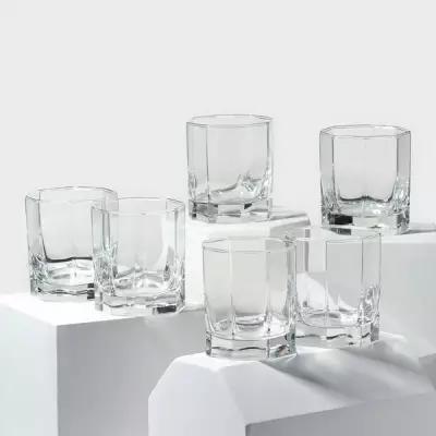 Набор низких стаканов «Октайм», стеклянный, 300 мл, 6 шт