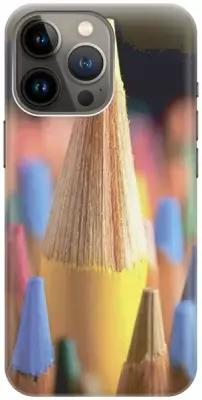 Силиконовый чехол на Apple iPhone 14 Pro / Эпл Айфон 14 Про с рисунком "Желтый карандаш"