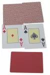 Комплект аксессуаров для игры в покер: набор стильных плаков (прямоугольных фишек) из 7шт разных номиналов и пластиковые карты коричневого цвета