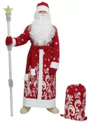 Костюм "Дед Мороз", шуба, шапка, варежки, пояс, размер 48-50 9170740