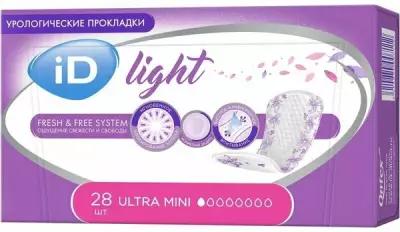 Прокладки урологические ID Light размер Ultra Mini, 28шт