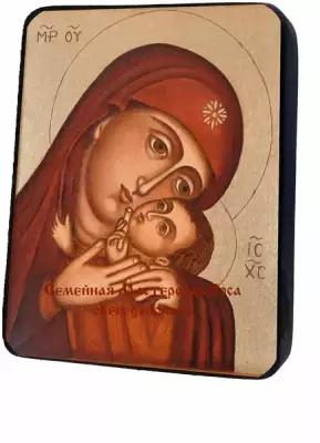 Икона на дереве ручной работы - Пресвятая Богородица Касперовская, арт И433 / 15x20x1,8 см