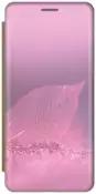 Чехол-книжка Листок в розовых блестках на Huawei nova Y70 / Хуавей Нова У70 золотой