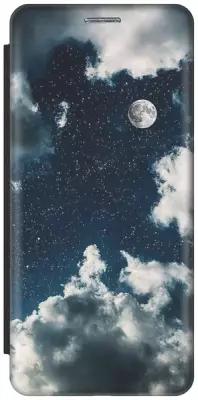 Чехол-книжка Лунное небо на Infinix Note 11 Pro / Инфиникс Нот 11 Про черный