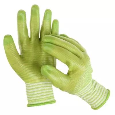 Перчатки текстильные, с PVC пропиткой, зелёные, Greengo
