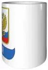 Кружка Коля (Герб и Флаг России) - стандартная керамическая 330 мл