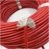 Медный провод 12AWG 1м 3,4 кв. мм (680*0,08мм) (красный кабель, UL3135) в мягкой силиконовой изоляции