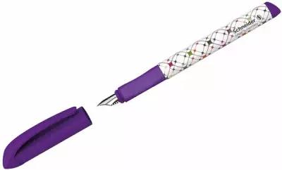 Перьевая ручка SCHNEIDER "Voice" с трехгранным прорезиненным прихватом, ирид. наконечник, цвет корпуса-фиолетовый, ширина штриха-М
