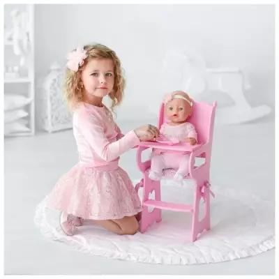 Мега тойс Игрушка детская: столик для кормления с мягким сидением, коллекция «Diamond princess» розовый