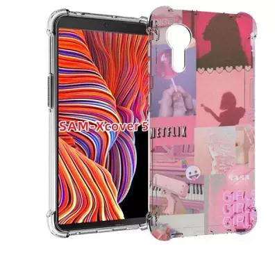 Чехол MyPads Розовый-вайб для Samsung Galaxy Xcover 5 задняя-панель-накладка-бампер
