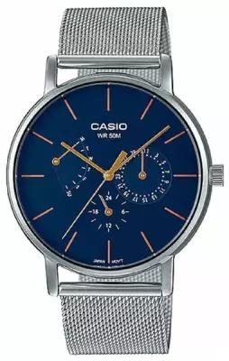 CASIO MTP-E320M-2E мужские кварцевые наручные часы со стрелочным календарем и 12/24-часовым форматом времени